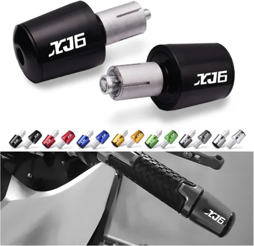 Miniatura 4 de Tapón deslizante para manillar de motocicleta de 7/8 pulgadas, 0.866 in, para Yamaha XJ6 XJ6N Diversion 2017 2018 2019 2020 2021 (color: negro)
