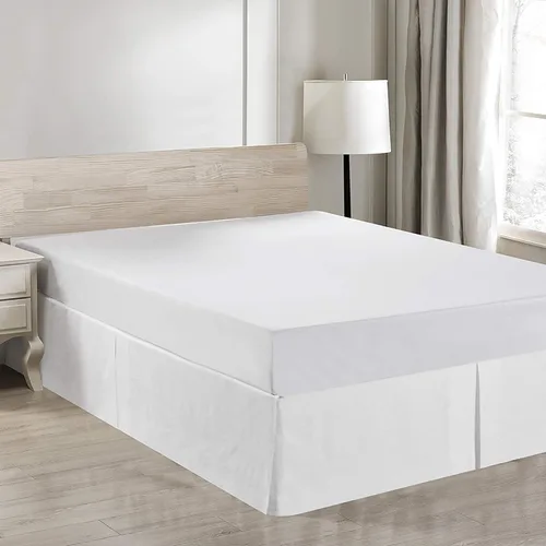 Miniatura 15 de Simple&Opulence - Falda de cama de lino belga con caída a medida de 14 pulgadas, con pliegues, ajuste fácil, transpirable, de lino natural premium