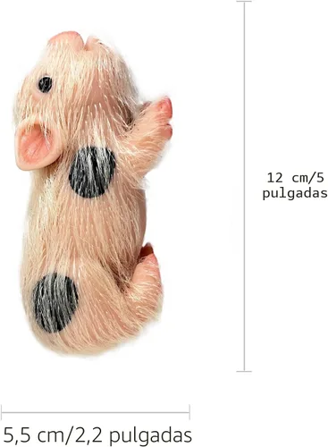 Miniatura 2 de OtardDolls Reborn Piggy Dolls, 5 pulgadas de silicona completa suave realista mini muñecas de cerdo, mini muñecas de cerdo realistas recién nacidos