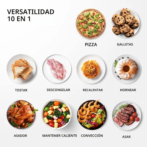 Miniatura 3 de Toshiba AC25CEW-BS Horno de convección digital, 6 rebanadas de pan/pizza de 12 pulgadas, digital Acero inoxidable