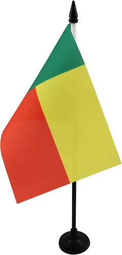 Miniatura 205 de AZ FLAG Sierra Leone Bandera de mesa 5'' x 8'' - Bandera de escritorio de Sierra Leona 21 x 14 cm - Bastón y base de plástico negro
