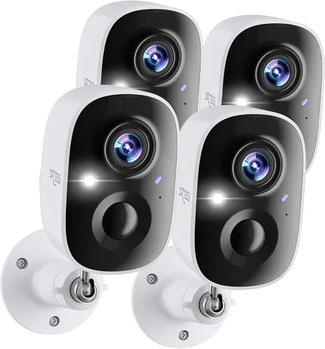 Miniatura 11 de Dzees Cámara de seguridad inalámbrica para exteriores - Actualización 2K 3MP batería WiFi cámara exterior inalámbrica, foco, sirena, detección