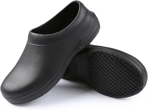 SECHRITE Zapatos de chef para mujeres y hombres, antideslizantes, para jardín, trabajo, cocina, impermeables, antideslizantes, zuecos de enfermería,