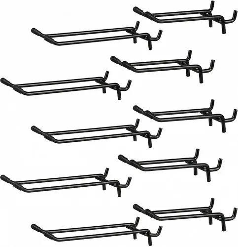 Miniatura 8 de G.CORE 10 Pack Pegboard Hooks, Peg Board Tool Utility Hooks & Hangers Fit 1/4" Pegboards, Heavy Duty Metal Peg Board Shelving Hooks, Wall Organizers