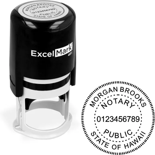 Miniatura 23 de ExcelMark Sello de notario para todos los 50 estados - Sello oficial del estado - Wisconsin - Redondo
