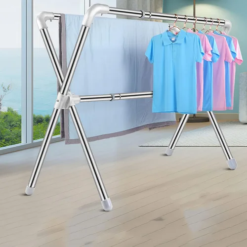 Miniatura 2 de Estante de secado plegable para interiores y exteriores, estante de secado de ropa resistente, estante retráctil de acero inoxidable, estante