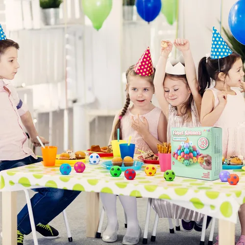 Miniatura 5 de JOYIN - Paquete de 36 juguetes para la ansiedad tipo spinners de fútbol para niños, al por mayor, pelotas antiestrés, rellenos para bolsas