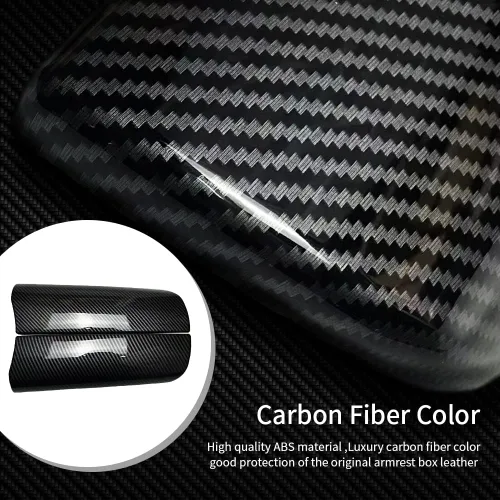 Miniatura 2 de Cubiertas de caja de consola central para BMW Serie 7 F01 F02 2009-2015 Color de fibra de carbono interior reposabrazos cubierta panel proteger