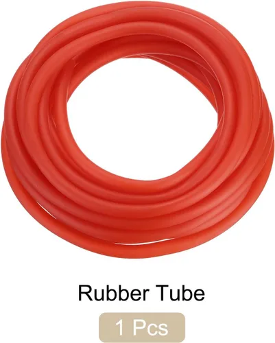 Miniatura 7 de Tubo de goma de látex natural de 1/4 de pulgada de diámetro interior x 3/8 pulgadas de diámetro exterior, manguera de goma de 26 pies altamente Rojo