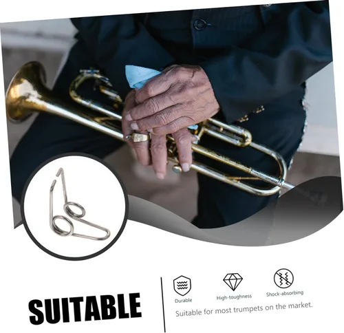 Miniatura 7 de 10 piezas de trompeta Watergate Key Springs Reemplazo Drenaje Clique Accesorios para trompeta Cuerno Francés Tuba Fácil Instalación Portátil