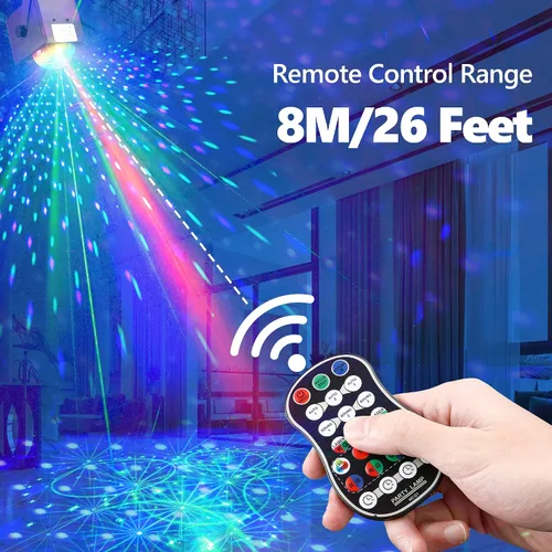 Miniatura 5 de Luz de escenario de discoteca para fiesta, luces estroboscópicas activadas por sonido, luces LED RGB intermitentes con control remoto para fiestas