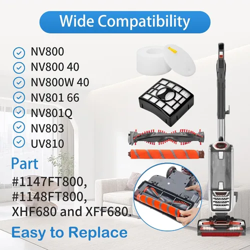 Miniatura 6 de Rodillo de cerdas blandas para filtro de espuma Hepa, piezas de repuesto compatibles con Shark DuoClean NV800 NV800W NV801 NV801Q NV803 UV810