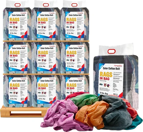 Miniatura 12 de Trapos de limpieza de punto de color premium – Compra trapos a granel para talleres, mecánicos, pintores y uso doméstico, trapos de algodón