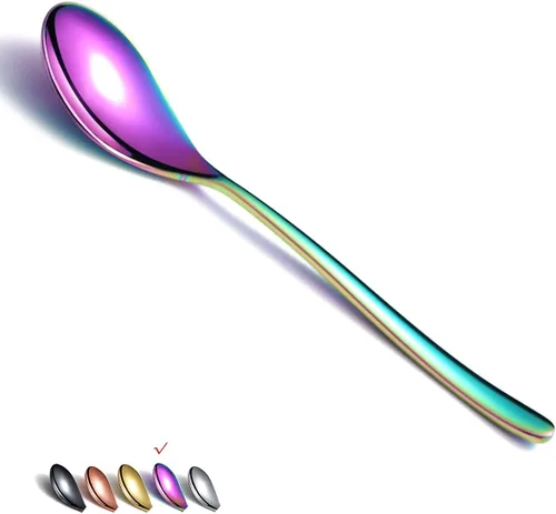 Miniatura 9 de Cucharas de cena de 6 piezas, cucharadas de acero inoxidable de 8.1 pulgadas, cucharas de sopa, cucharas de postre, cucharas de cubiertos