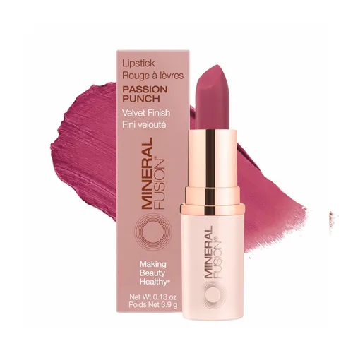 Miniatura 16 de Mineral Fusion Lápiz labial de larga duración, color de labios vívido y sin manchas con aceite de aguacate, manteca de semilla de cacao, libre