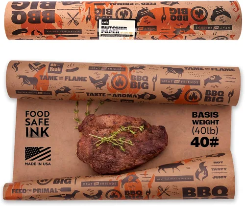 Cave Tools Rollo de papel de carnicero marrón prémium para ahumador, 18 pulgadas x 175 pies, fabricado en Estados Unidos, hoja de grado alimenticio