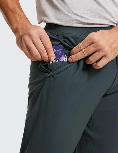 Miniatura 4 de CRZ YOGA Pantalones deportivos de golf elásticos en 4 direcciones con bolsillos de 30 pulgadas para hombre, pantalones de trabajo, gimnasio