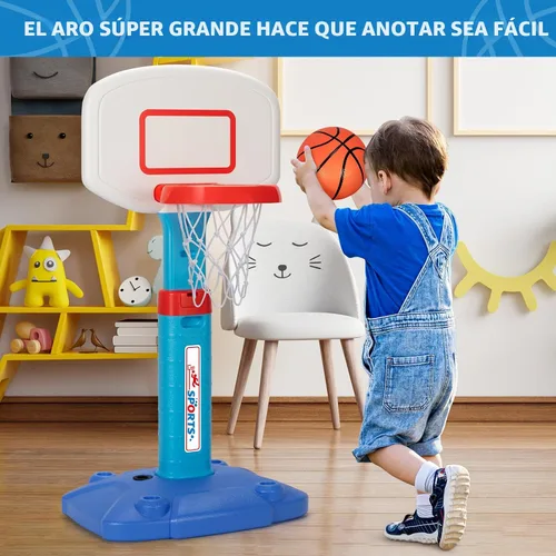 Miniatura 4 de Aro de Baloncesto para Niños Pequeños de Interior para Edades 1-3, Aros de Baloncesto Ajustables para Niños, Mini Aro de Baloncesto con 3 Pelotas