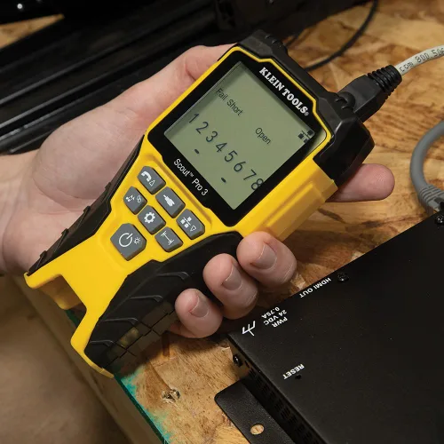Miniatura 6 de Klein Tools VDV001819 Juego de herramientas, juego de prueba de instalación de cables con engarzadores, comprobador de cables Scout Pro 3