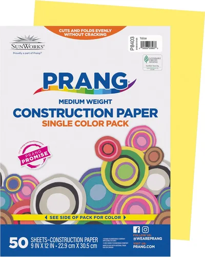 Miniatura 11 de Prang (anteriormente SunWorks) Papel de construcción, naranja, 9 x 12 pulgadas, 50 hojas 2-Naranja