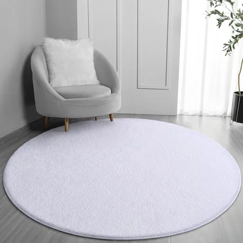 Miniatura 21 de FlyDOIT Alfombras redondas para dormitorio, sala de estar, 4 x 4, color azul marino, súper suaves, cómodas, gruesas de espuma viscoelástica