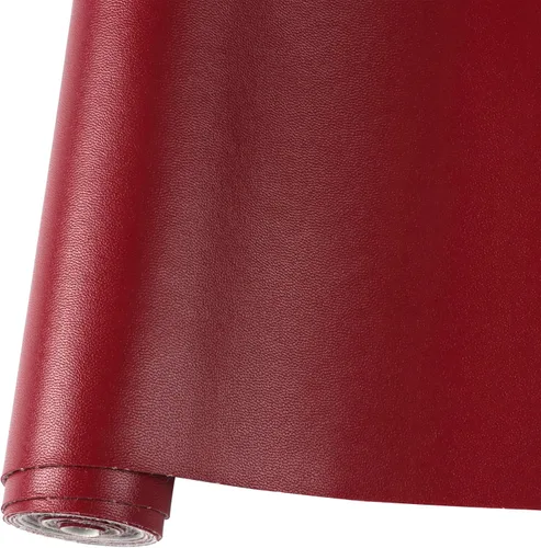 Miniatura 10 de Rollo de hojas de cuero sintético liso de color sólido 12"X53" (30cmX135cm), muy adecuadas para hacer manualidades, aretes de cuero, lazos, costura