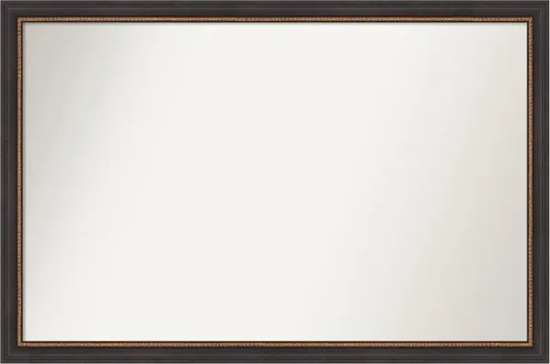 Miniatura 241 de Amanti Art Espejo de baño negro para sobre el fregadero, 23 x 23 pulgadas, espejo cuadrado negro Ashton, marco de madera tradicional mediano, se