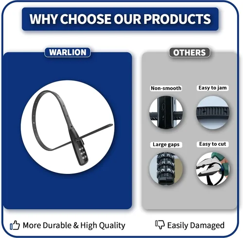 Miniatura 9 de WARLION Cerradura de Brida - Cerradura de Cable Ajustable de 3 Dígitos, para Cerradura de Portabicicletas, Casco de Motocicleta, Patineta, Esquís