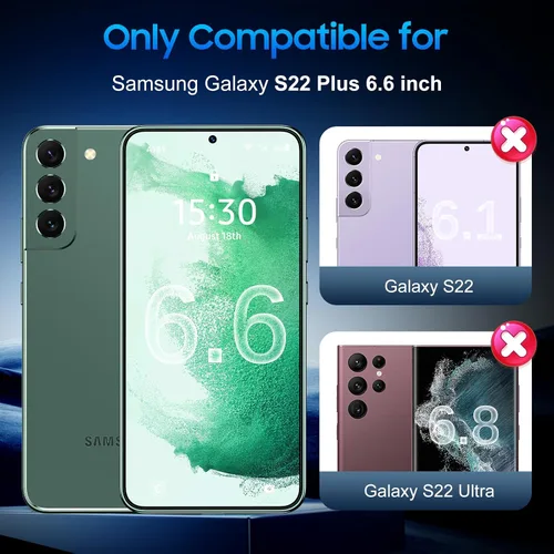 Miniatura 2 de UniqueMe Protector de pantalla de privacidad para Samsung Galaxy S22 Plus de 6.6 pulgadas, compatible con huellas dactilares ultrasónicas