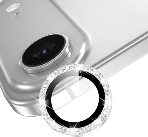 Miniatura 33 de YWXTW Protector de lente de cámara para iPhone 15/15 Plus/16e/ 17e, anillo de metal antiarañazos individual protector de pantalla de vidrio templado