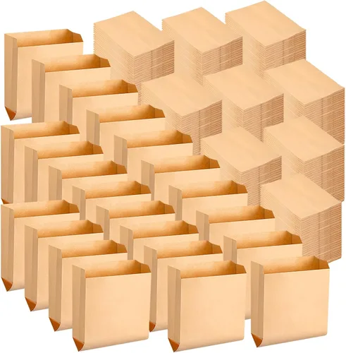Miniatura 11 de Bolsa de papel kraft encerada para higiene femenina, para baño de negocios, dispensadores personales de 7.5 x 10 pulgadas, bolsas de papel