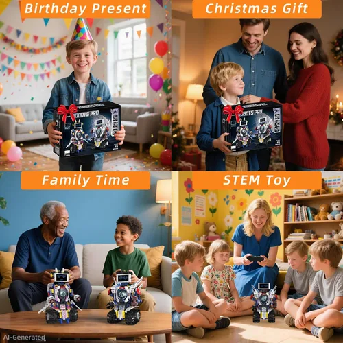 Miniatura 6 de Robot 5 en 1 para niños de 8 a 12 años, control remoto y robótica programable por APP, juguetes de codificación visual - kit educativo de ciencias