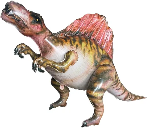 Globo de aluminio de dinosaurio gigante 4D de pie para helio, anquilosaurio, espinosaurio, parasaurolofo, dragón, suministros de fiesta de