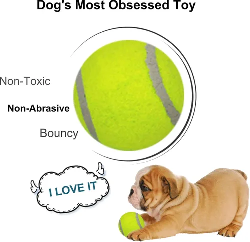 Miniatura 4 de LUCKYERMORE Paquete de 20 pelotas de tenis para perros, mini juguetes premium de 2 pulgadas, no tóxico, material no abrasivo, perfecto para perros