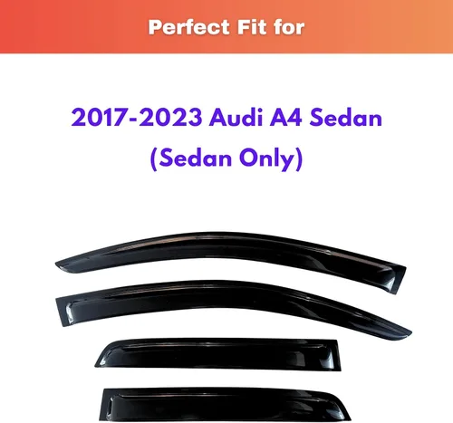 Miniatura 282 de KPY Visor de ventana compatible con Kia Soul 2009-2013, Protector contra lluvia de 4 unidades, deflectores de ventilación de ventana lateral