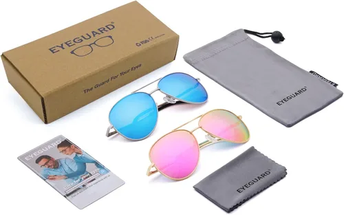 Miniatura 6 de EYEGUARD Paquete de 2 lentes de sol bifocales de lectura para mujeres y hombres, protección UV400, lectores de sol clásicos de aviador, 2.75