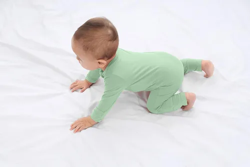 Miniatura 6 de GUISBY Mameluco sin pies para bebé, pijama de rayón con cremallera de 2 vías con manga larga