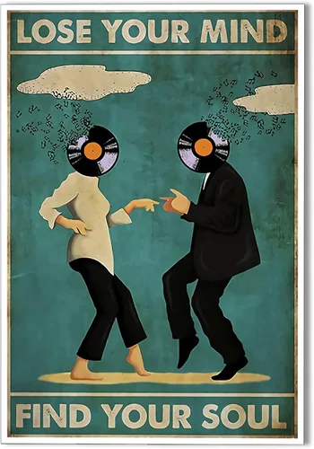 Miniatura 7 de Póster vintage con texto en inglés «Be Kind To Your Mind» («Be Kind To Your Mind») con cita de salud mental, pósteres artísticos de pared geniales
