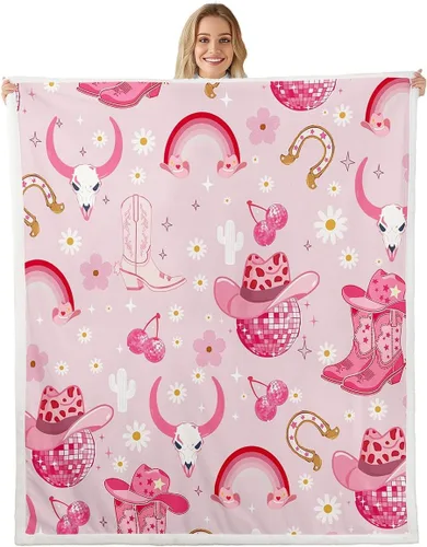 Miniatura 19 de Manfei Manta de vellón con diseño de mariposas florales en acuarela, manta acogedora para cama, sofá, decoración de habitación de niños, niñas