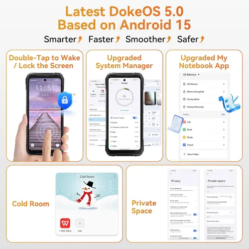 Miniatura 9 de Blackview XPLORE 1 Pro AI 5G - Teléfono resistente inteligente Android 15 (Imagen térmica FLIR), 20000mAh 55W 36GB +256GB, teléfono inteligente