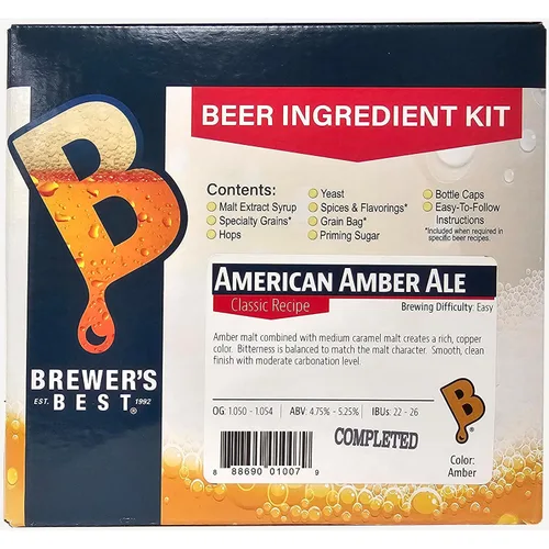 Miniatura 3 de Kit de ingredientes para preparación casera de cerveza Brewer's Best BIK-1007, American Amber