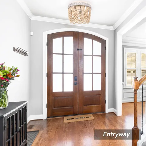Miniatura 6 de Capslpad Lámpara de techo con cuentas de madera para montaje empotrado estilo bohemio mini candelabro antiguo para dormitorio, guardería, pasillo