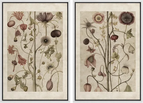 Miniatura 33 de MUDECOR Impresión en Lienzo Enmarcado Arte de Pared Anillos de Árbol de Madera de Roble Ilustración de la Naturaleza Arte Moderno Decorativo