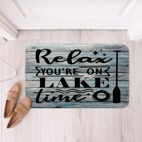 Miniatura 9 de Feelyou Lake House - Alfombra de baño antideslizante de 20 x 32 pulgadas, alfombra de baño rústica para puerta de casa de campo, lago, barco, rojo