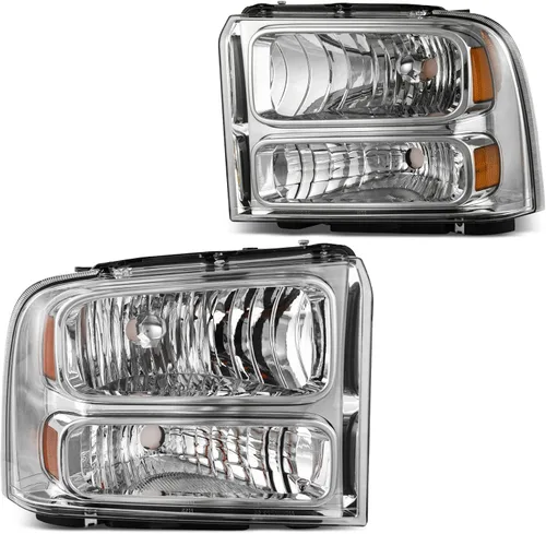 Miniatura 13 de DWVO Conjunto de faros compatible con Ford F-250 F-350 F-450 F-550 Super Duty 1999-2004/Ford Excursion 2000-2004 Faros de repuesto carcasa negra