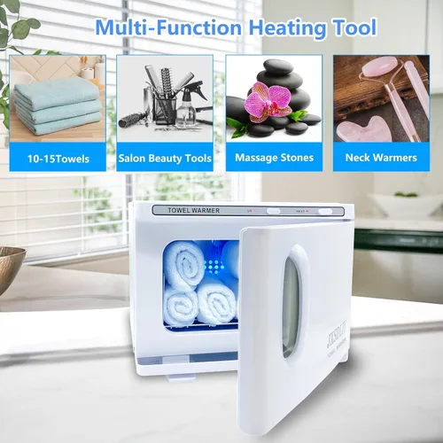 Miniatura 3 de Calentador de toallas calientes para salón de belleza, baño, gabinete de toallas calientes 2 en 1, personal, 8L de capacidad pequeña, calentadores