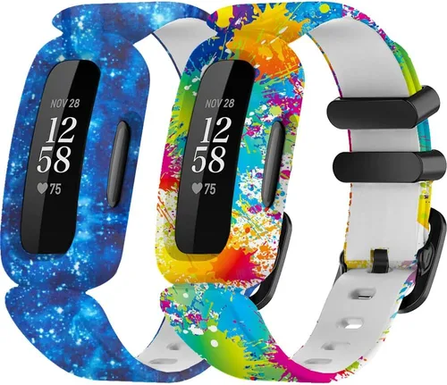 Miniatura 8 de Bandas de silicona de repuesto compatibles con Fitbit Ace 3, correas ajustables con patrón colorido para Fitbit Ace 3 bandas