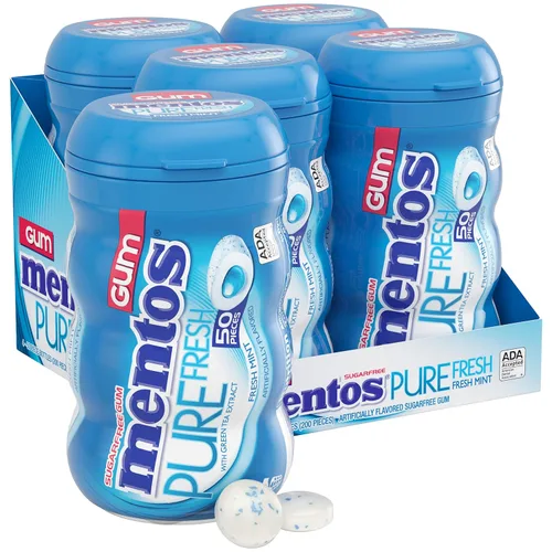 Miniatura 15 de Mentos Pure Fresh - Goma de mascar sin azúcar con xilitol, dulces de Pascua a granel, sabor Watermelon, 200 unidades (paquete de 4)
