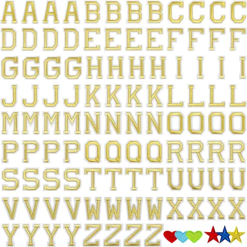 Miniatura 16 de Jongdari Parches para planchar con letras y números para ropa, parches de alfabeto bordado de 2" para chaqueta Letterman A-Z y apliques 0-9 para Rojo