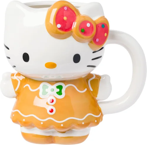Miniatura 16 de Silver Buffalo Sanrio - Taza de cerámica esculpida en 3D con diseño de esqueleto de Hello Kitty para Halloween, 20 onzas Disfraz de esqueleto